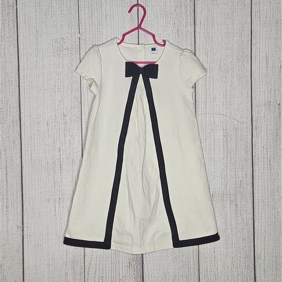 Janie and Jack Monochromatic Black & White Mod Bow Dress, size 5 - Picture 2 of 4